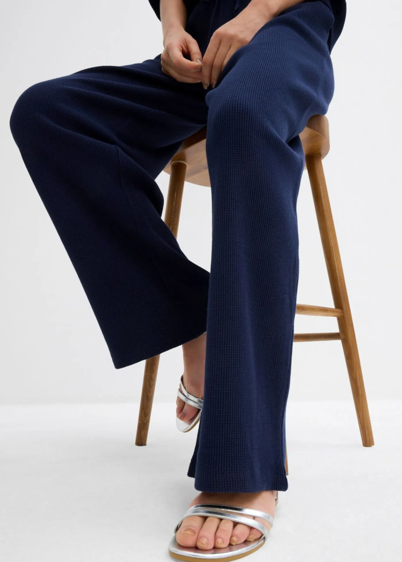 Discount Pantalón estructurado de algodón puro Mujer Pantalones