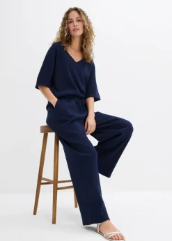 Discount Pantalón estructurado de algodón puro Mujer Pantalones