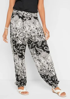 Discount Pantalón harem de punto de mezcla de viscosa fluida Mujer Pantalones