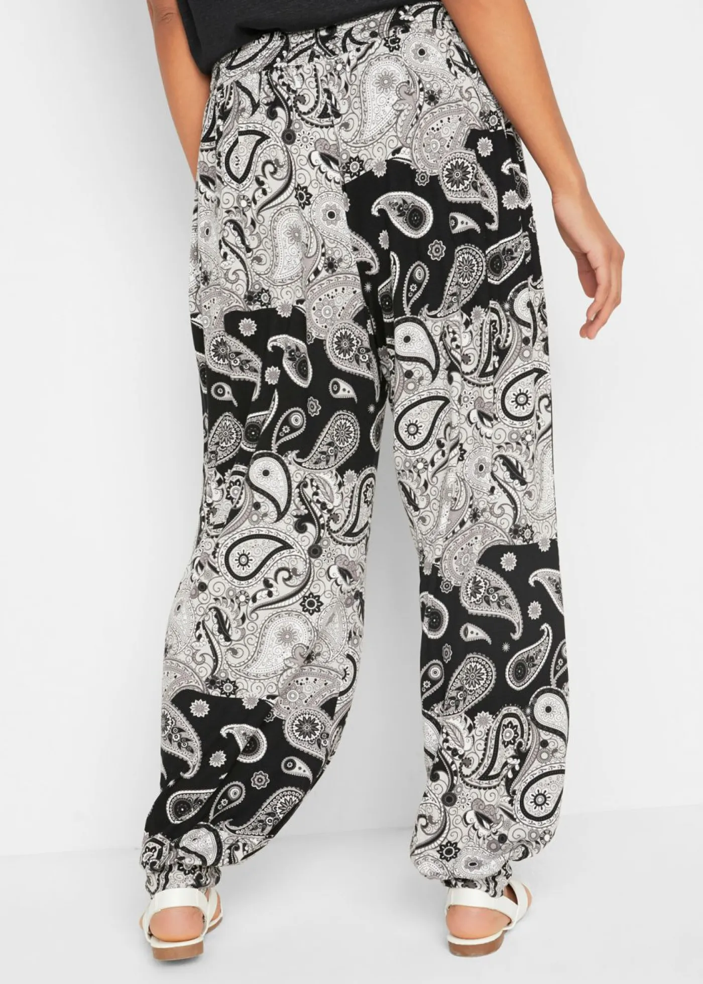 Discount Pantalón harem de punto de mezcla de viscosa fluida Mujer Pantalones