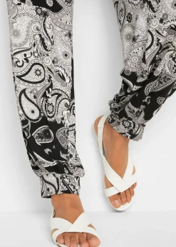 Discount Pantalón harem de punto de mezcla de viscosa fluida Mujer Pantalones