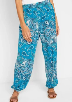 Hot Pantalón harem de punto de mezcla de viscosa fluida Mujer Pantalones