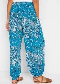 Hot Pantalón harem de punto de mezcla de viscosa fluida Mujer Pantalones