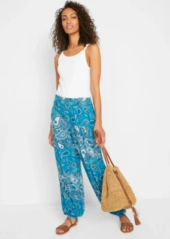 Hot Pantalón harem de punto de mezcla de viscosa fluida Mujer Pantalones