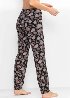 Hot Pantalón largo de pijama de algodón orgánico puro (2 unidades) Mujer Ropa Para Dormir