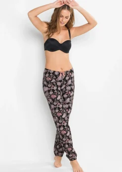 Hot Pantalón largo de pijama de algodón orgánico puro (2 unidades) Mujer Ropa Para Dormir