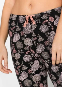 Hot Pantalón largo de pijama de algodón orgánico puro (2 unidades) Mujer Ropa Para Dormir