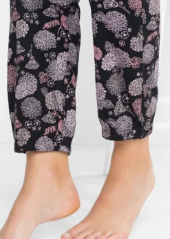 Hot Pantalón largo de pijama de algodón orgánico puro (2 unidades) Mujer Ropa Para Dormir