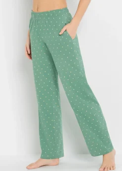 Hot Pantalón largo de pijama de algodón puro (2 unidades) Mujer Ropa Para Dormir