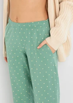 Hot Pantalón largo de pijama de algodón puro (2 unidades) Mujer Ropa Para Dormir