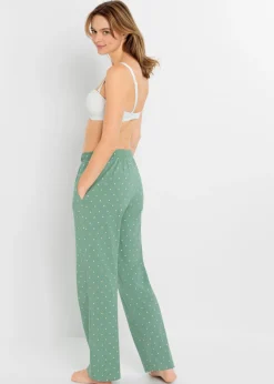 Hot Pantalón largo de pijama de algodón puro (2 unidades) Mujer Ropa Para Dormir