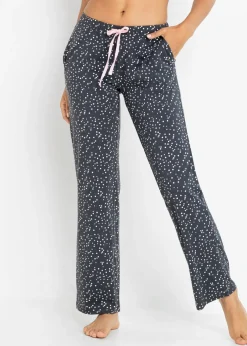 Hot Pantalón largo de pijama de algodón orgánico puro (2 unidades) Mujer Ropa Para Dormir