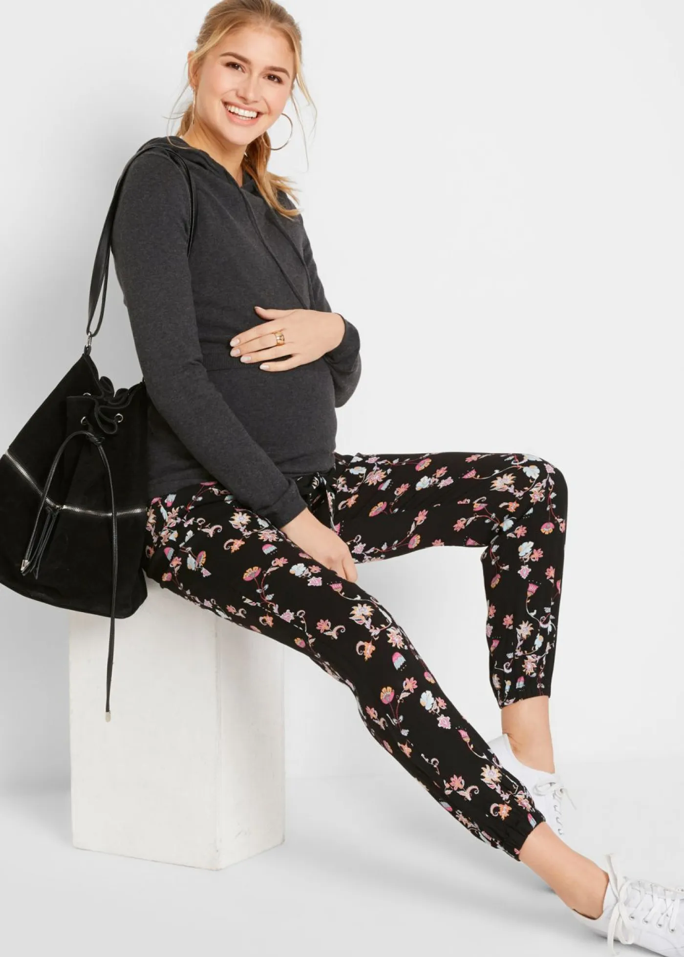 Discount Pantalón ligero premamá de viscosa con corte holgado Mujer Premamá