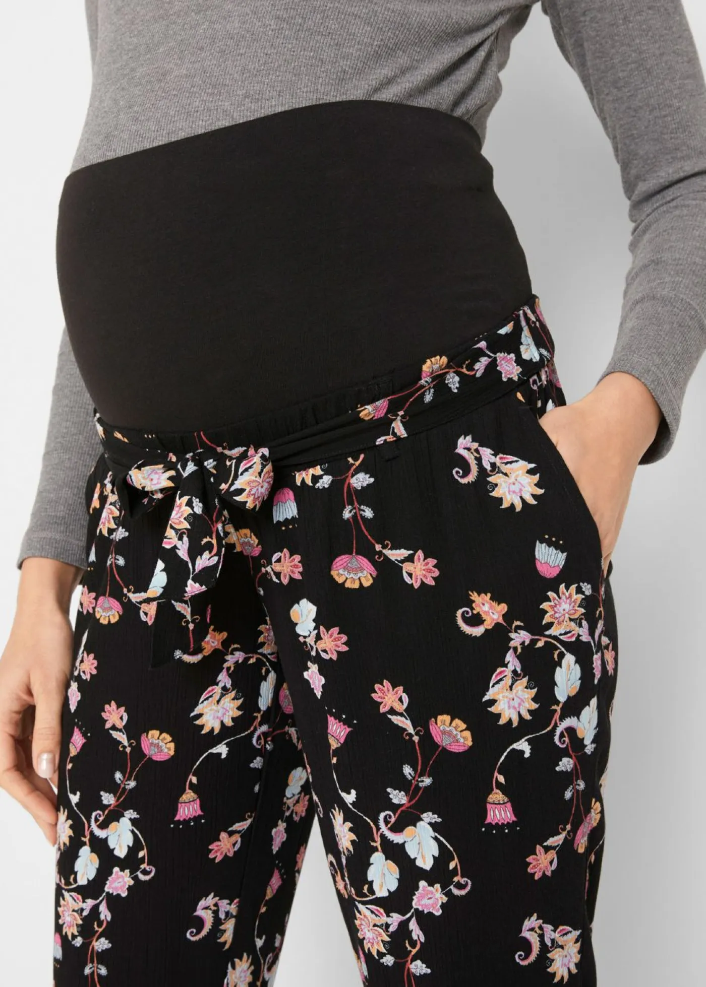 Discount Pantalón ligero premamá de viscosa con corte holgado Mujer Premamá