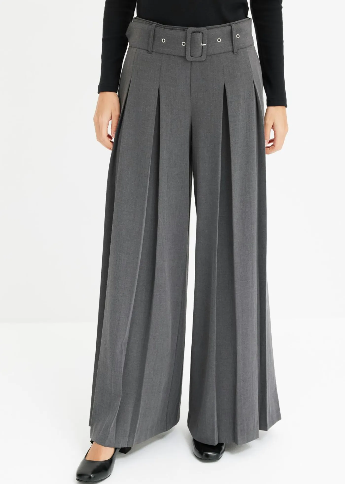 Best Pantalón Marlene ancho con mezcla de viscosa fluida Mujer Pantalones