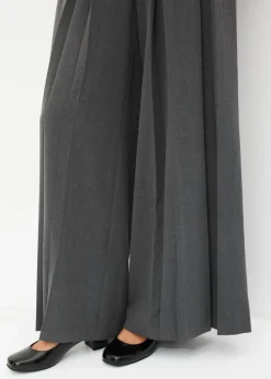 New Pantalón Marlene ancho con mezcla de viscosa fluida Mujer Tallas Pequeñas