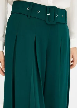 New Pantalón Marlene ancho con mezcla de viscosa fluida Mujer Pantalones|Tallas Pequeñas