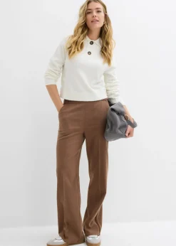 Clearance Pantalón Marlene con aspecto de lana Mujer Pantalones