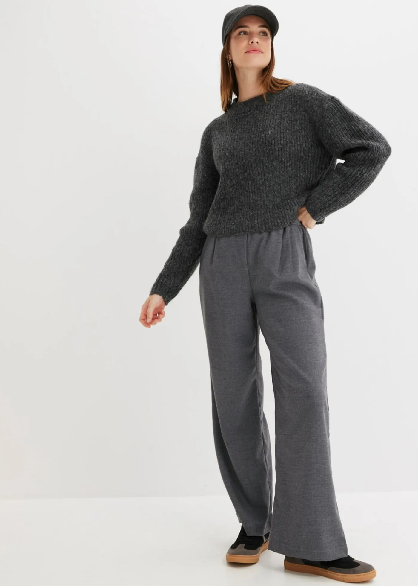Pantalón Marlene con aspecto de lana Mujer Pantalones