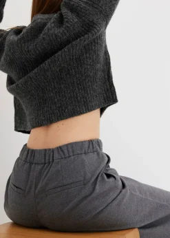 Pantalón Marlene con aspecto de lana Mujer Pantalones