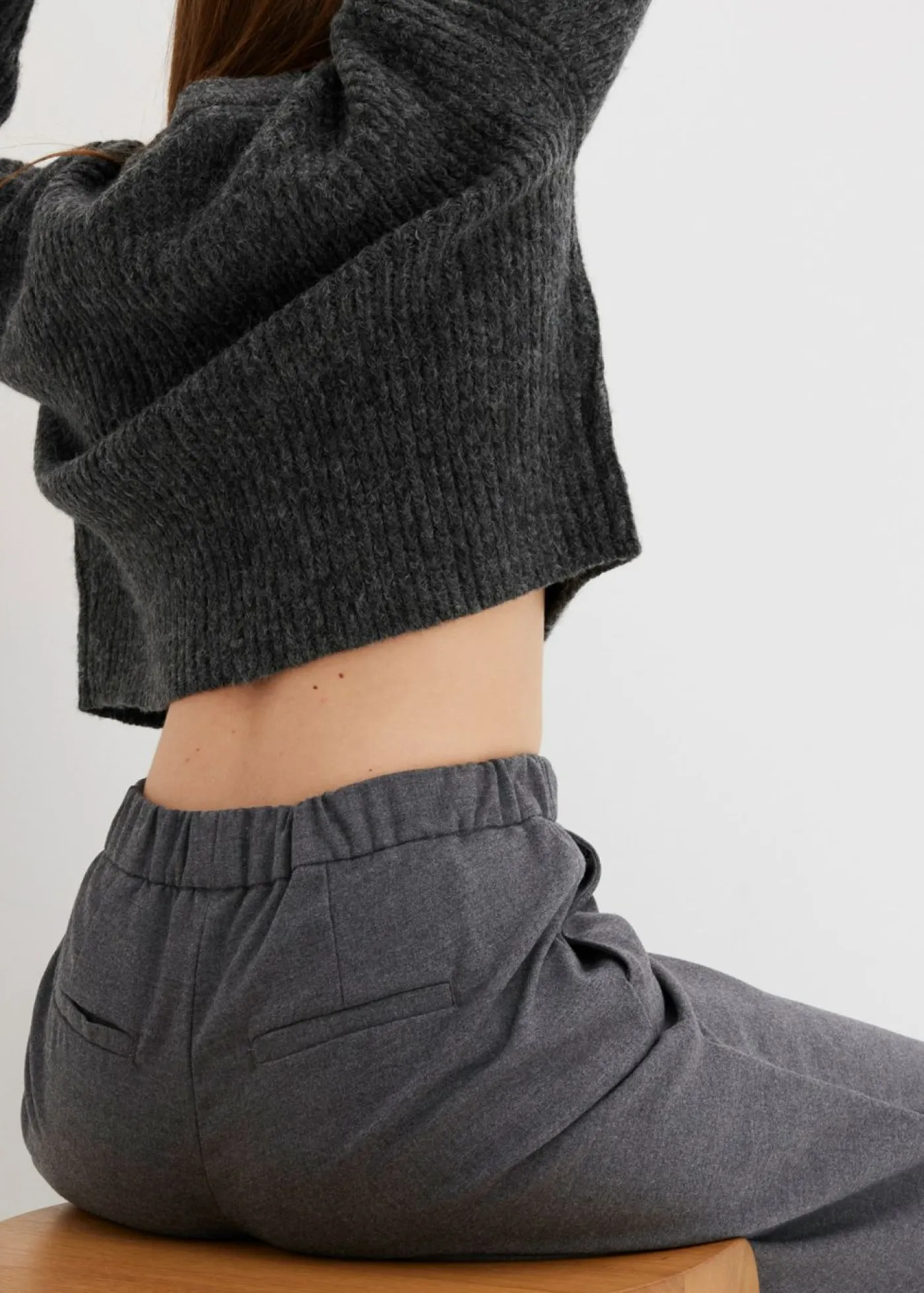 Pantalón Marlene con aspecto de lana Mujer Pantalones