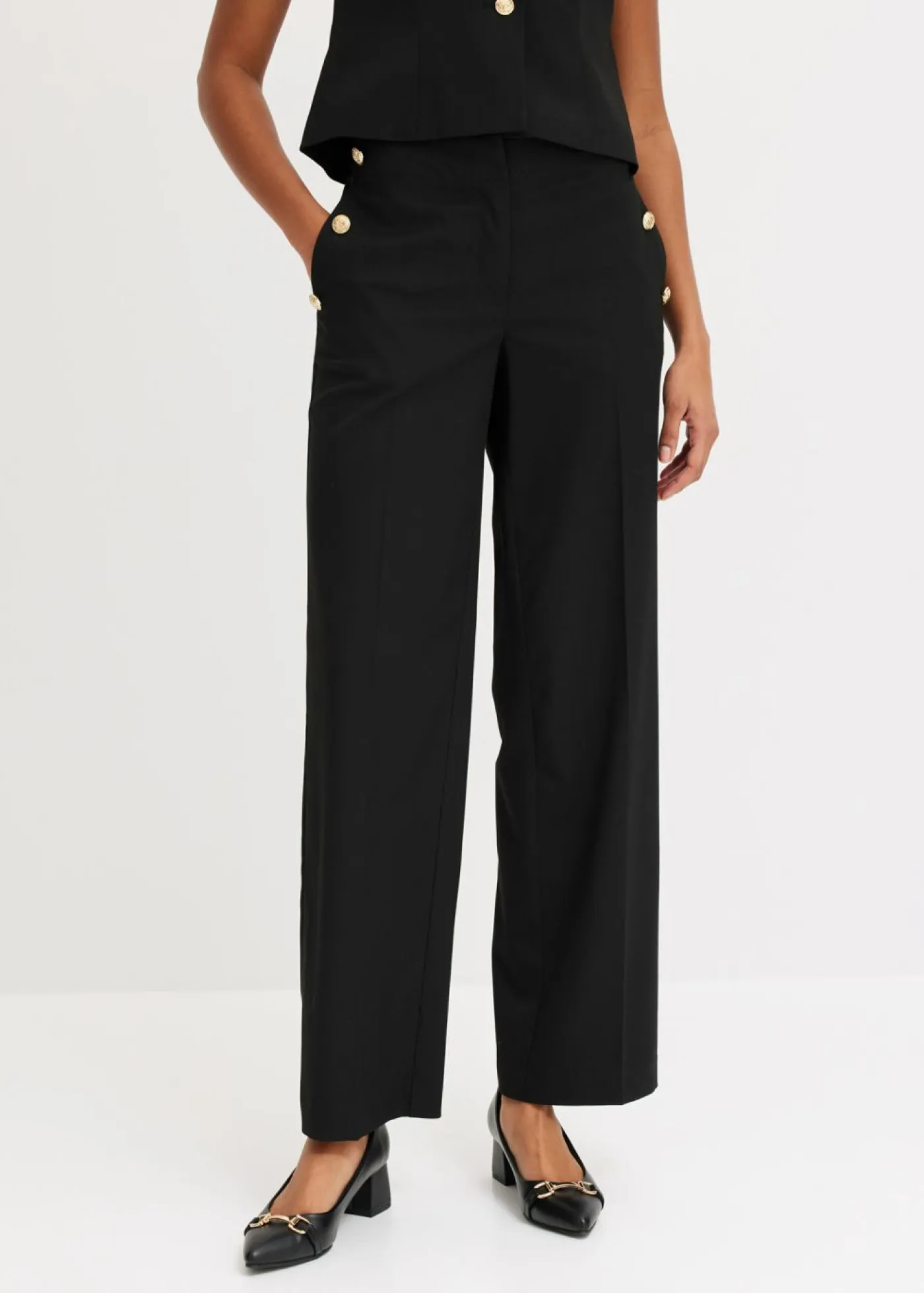 Sale Pantalón Marlene con botones decorativos Mujer Pantalones