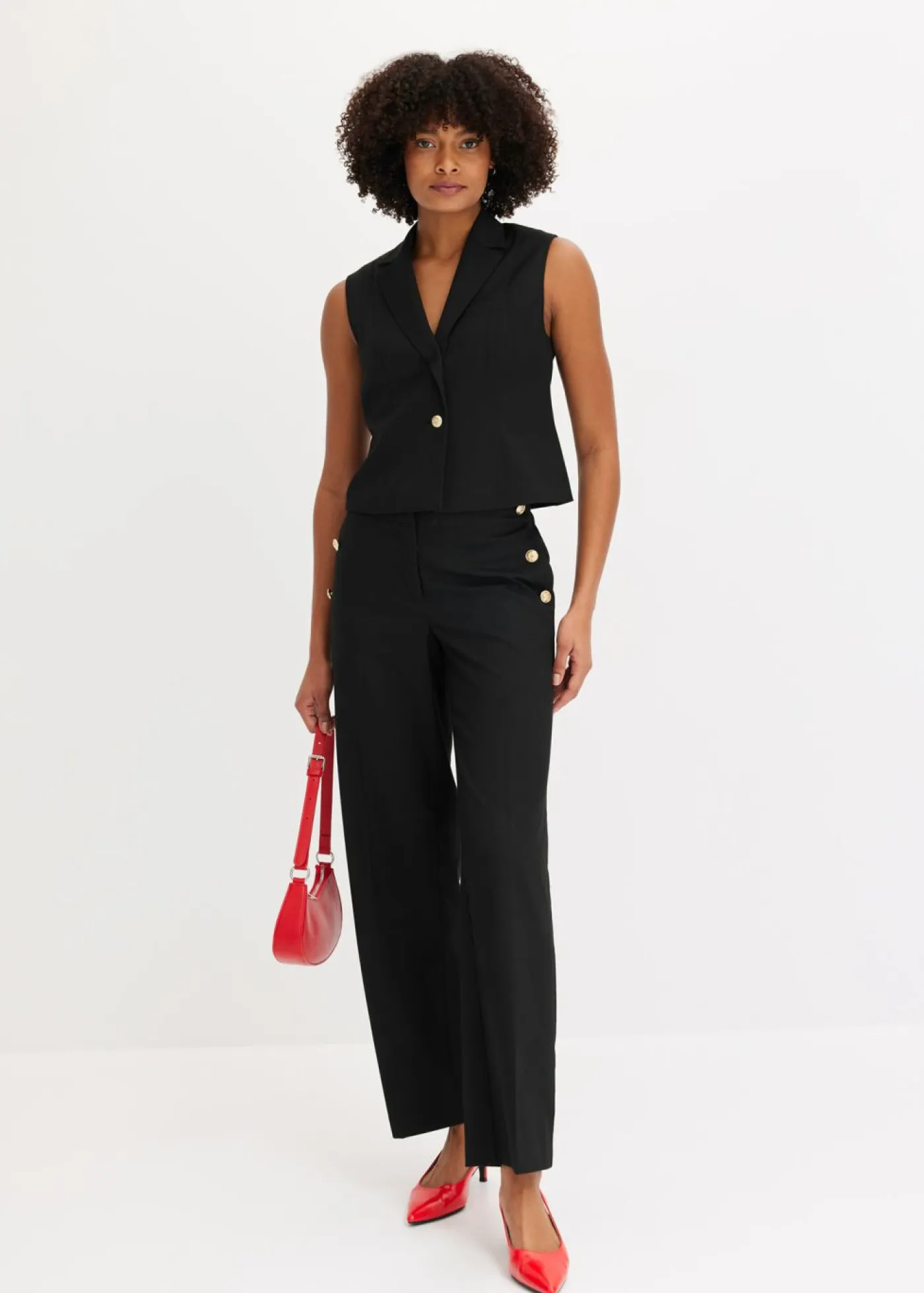 Sale Pantalón Marlene con botones decorativos Mujer Pantalones