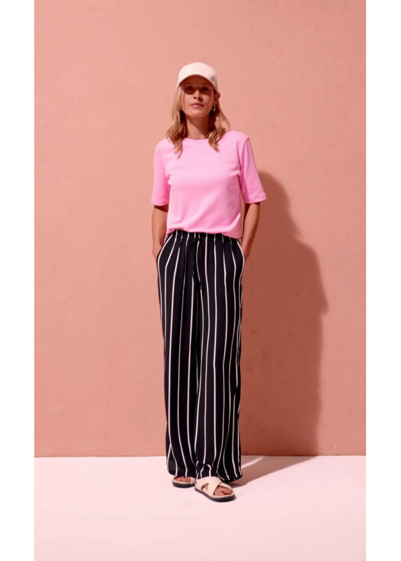 Clearance Pantalón Marlene con cintura elástica Mujer Esenciales|Pantalones