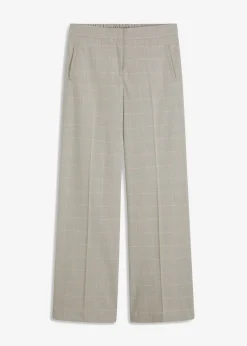 Sale Pantalón Marlene con viscosa de cuadro galés Mujer Pantalones|Tallas Pequeñas