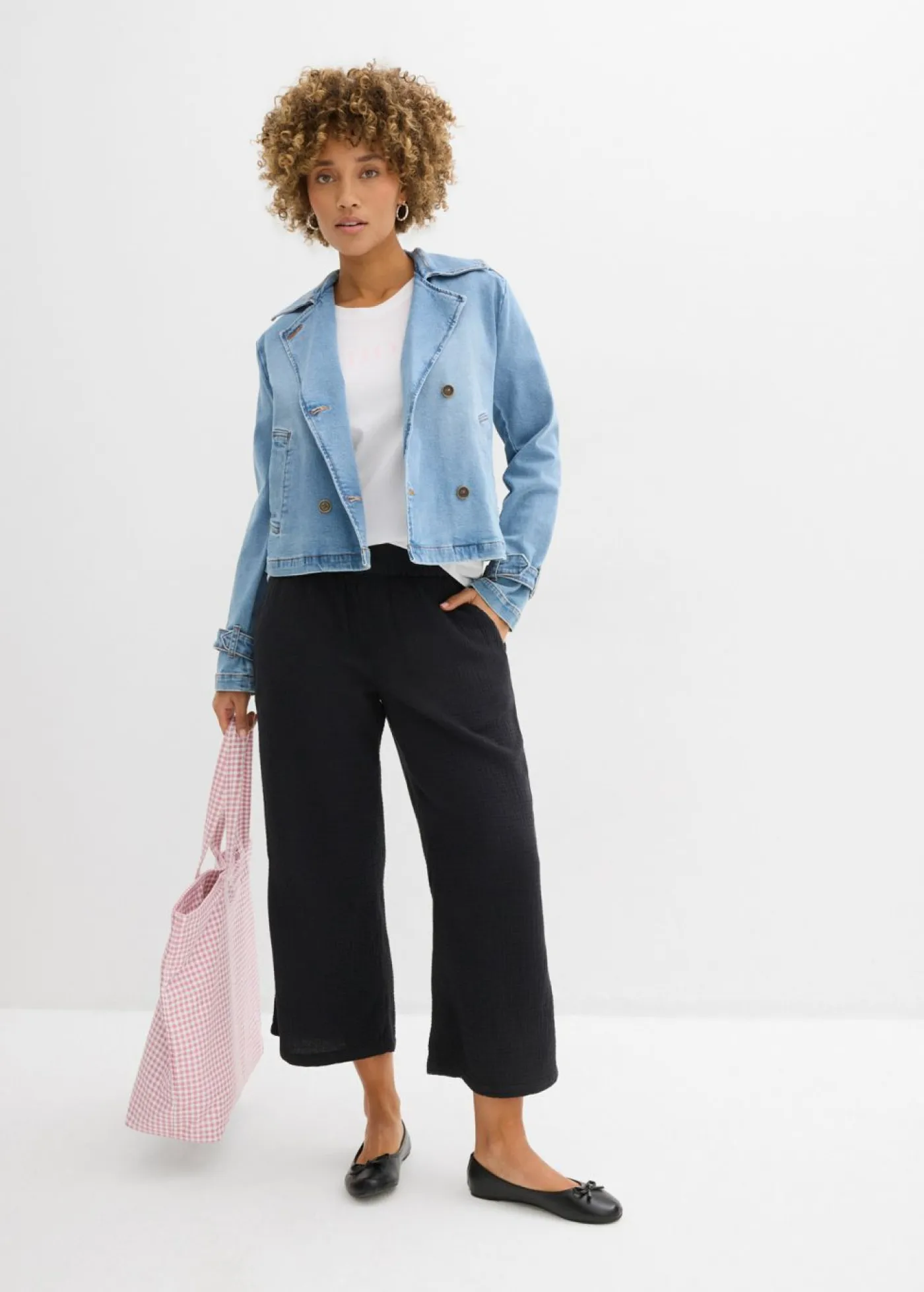 Pantalón Marlene de muselina de algodón Mujer Pantalones|Novedades