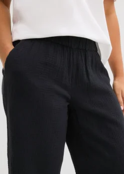Pantalón Marlene de muselina de algodón Mujer Pantalones|Novedades