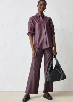Clearance Pantalón Marlene de napa de cordero Mujer Premium|Pantalones