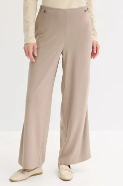 Outlet Pantalón Marlene de Punto di Roma con cinta de satén Mujer Pantalones