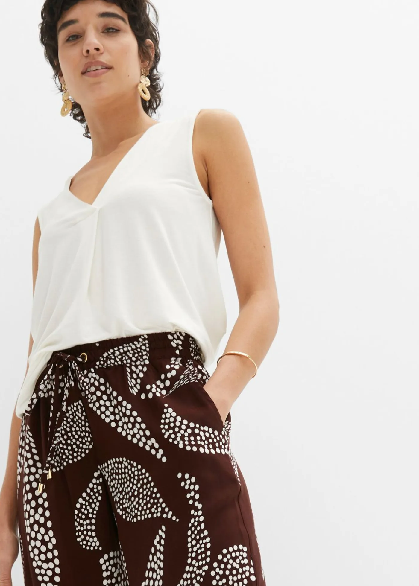 Outlet Pantalón Marlene de viscosa Mujer Pantalones