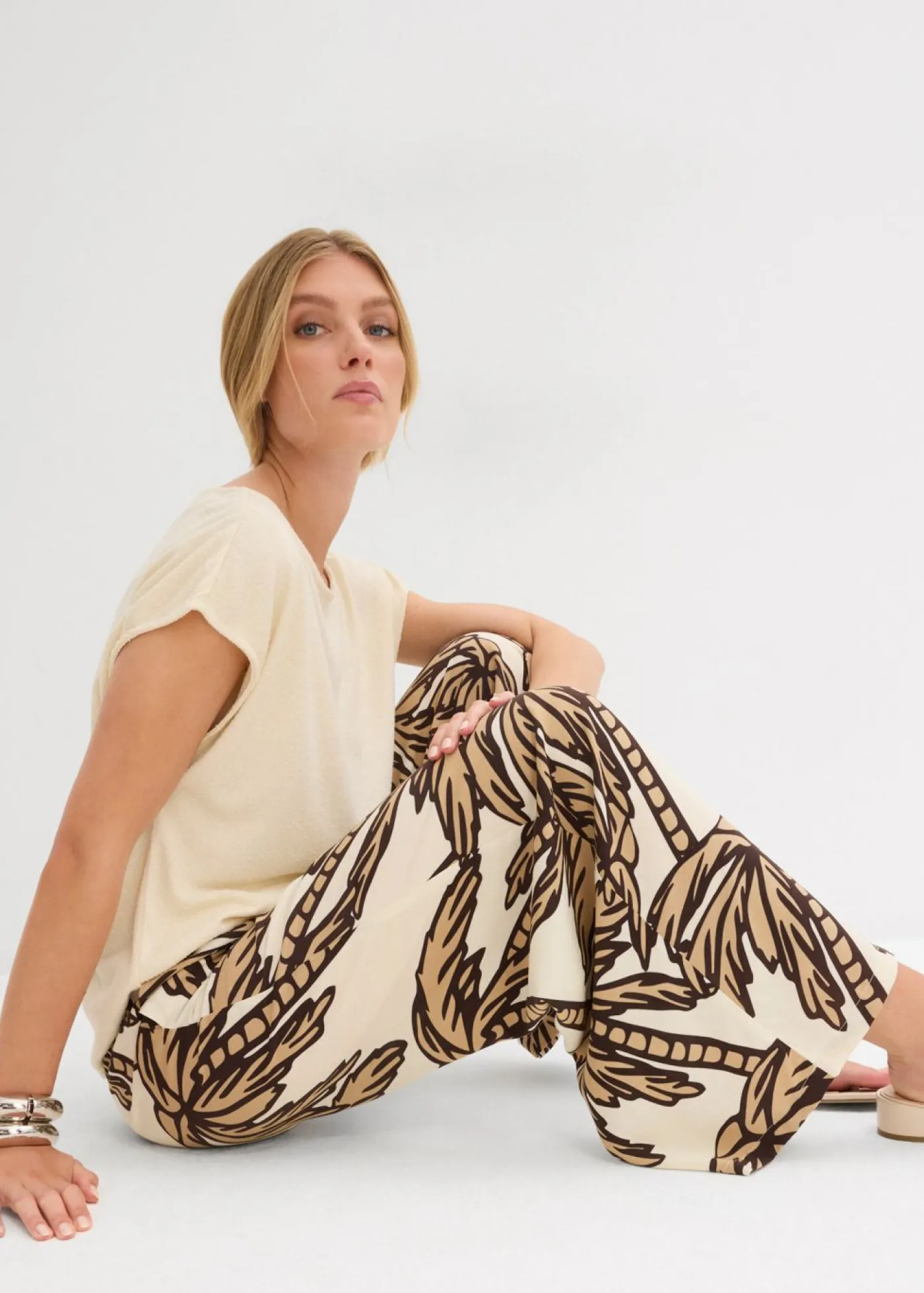 Discount Pantalón Marlene de viscosa fluida Mujer Pantalones