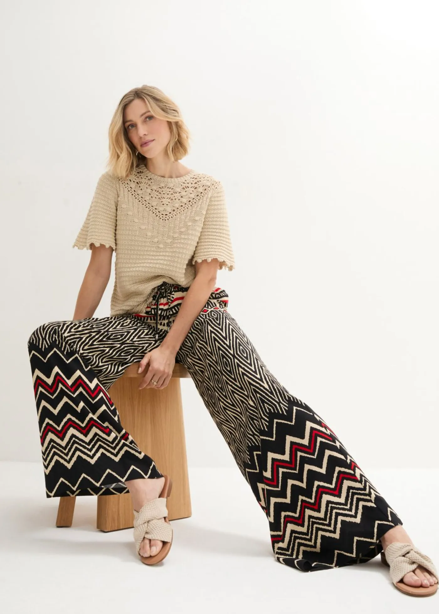 Online Pantalón Marlene de viscosa fluida Mujer Tallas Pequeñas