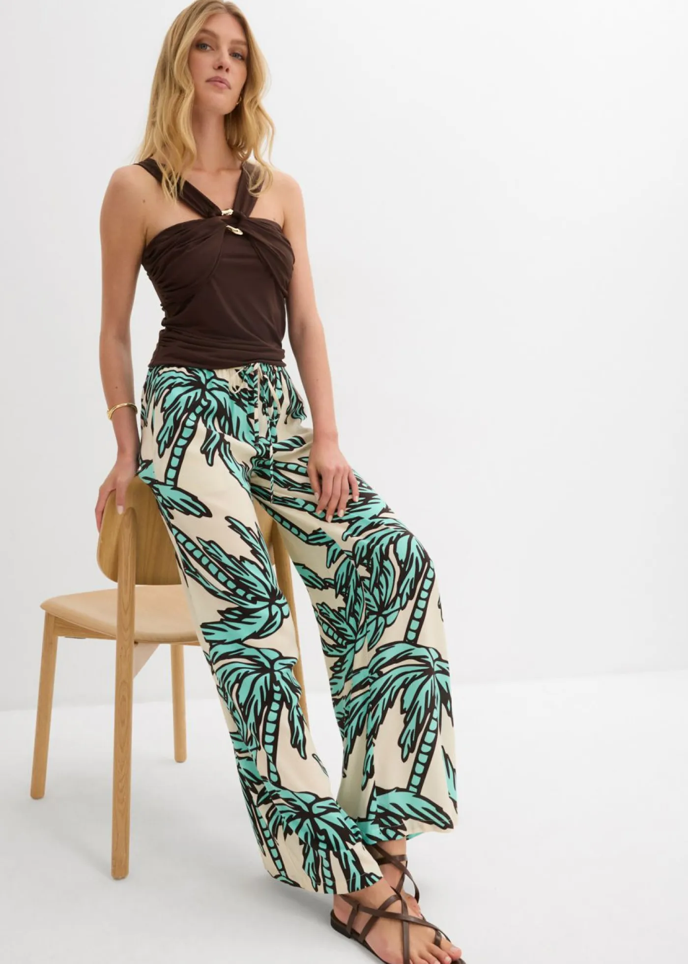 Online Pantalón Marlene de viscosa fluida Mujer Pantalones