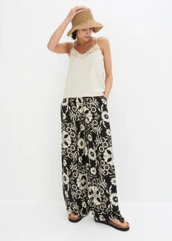 Outlet Pantalón Marlene de viscosa fluida Mujer Pantalones