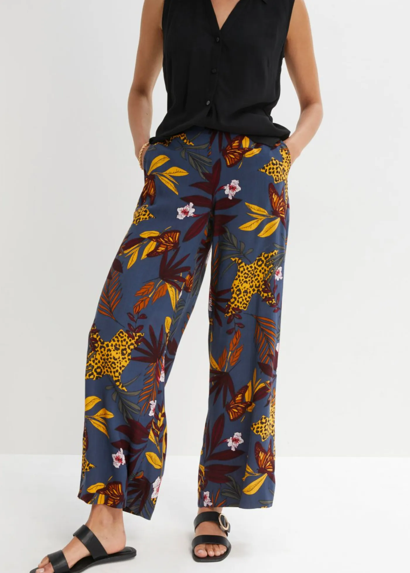 Discount Pantalón Marlene de viscosa pura Mujer Pantalones
