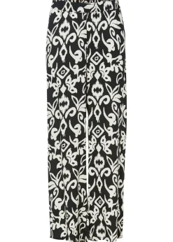 Pantalón Marlene estampado de viscosa fluida Mujer Pantalones|Tallas Pequeñas