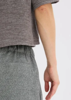 Outlet Pantalón palazzo con aspecto de lana Mujer Pantalones