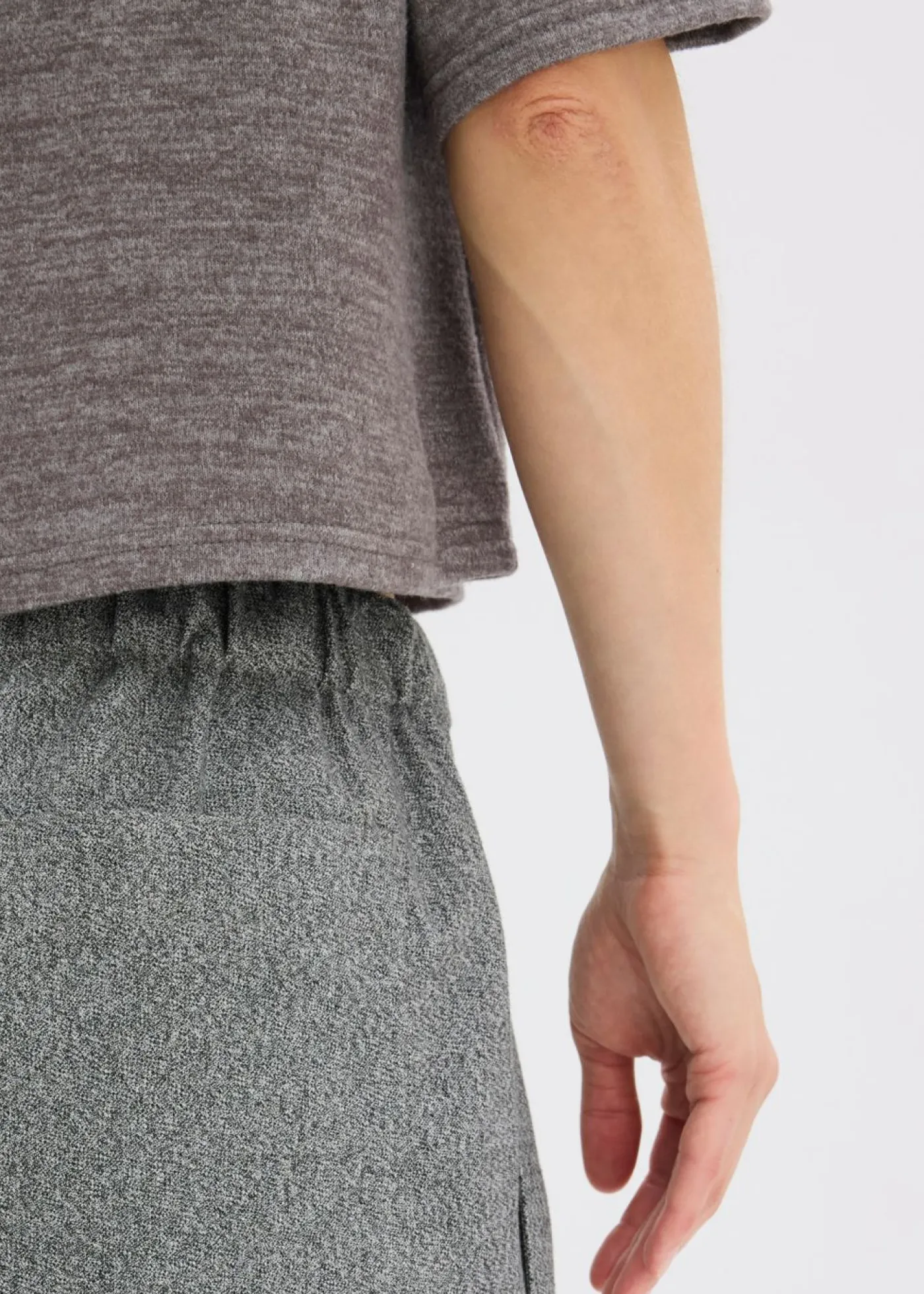 Outlet Pantalón palazzo con aspecto de lana Mujer Pantalones