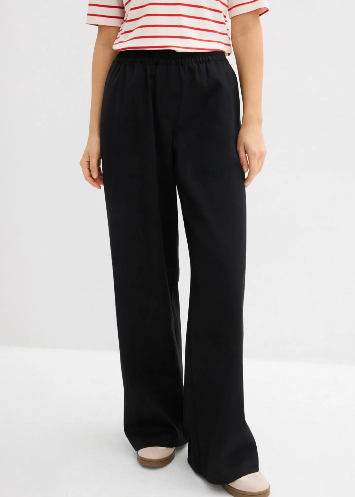 Outlet Pantalón palazzo con cintura cómoda Mujer Pantalones