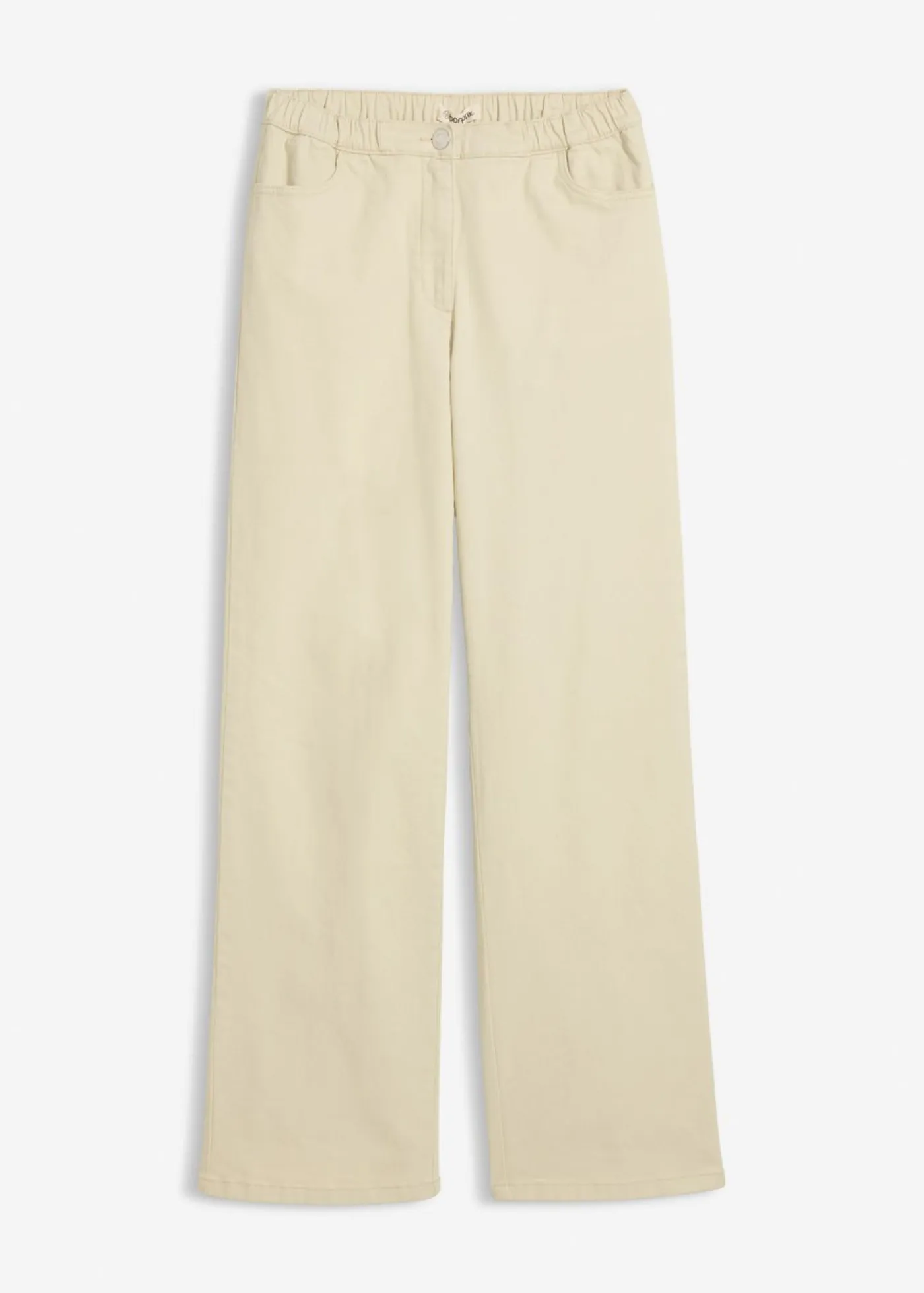 New Pantalón palazzo con cinturilla cómoda y talle alto Mujer Pantalones|Novedades