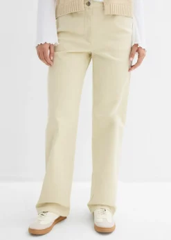 New Pantalón palazzo con cinturilla cómoda y talle alto Mujer Pantalones|Novedades