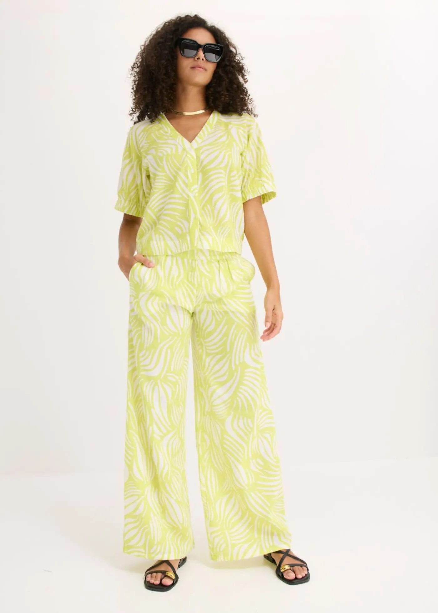 Best Pantalón palazzo con cintura cómoda Mujer Pantalones