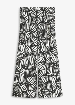 Pantalón palazzo con cintura cómoda Mujer Pantalones