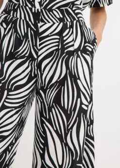 Pantalón palazzo con cintura cómoda Mujer Pantalones