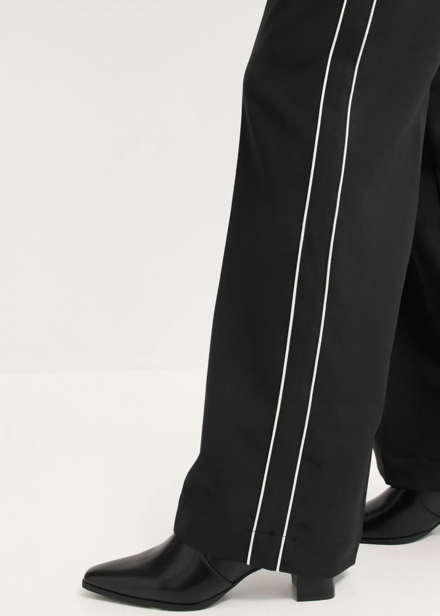 Outlet Pantalón palazzo con rayas decorativas Mujer Pantalones