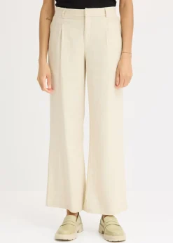 Online Pantalón palazzo de lino Mujer Pantalones